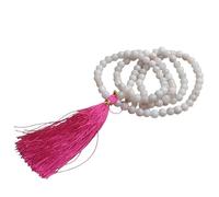 Shiva Lingam Shop White Moonstone Mala For New Beginnings, White Moonstone Necklace, 108 Beads, Statement Necklace Guru bead Chanting beads Yoga jewelry