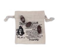 Shiva Lingam Stones - 3 x 1 Inch Stones for Prosperity - Narmada River