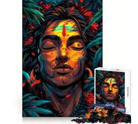 Shiva Meditation Jigsaw 1000 Pieces for Teenagers Logic Boost Toy Calming Play Premium Edge Art Collectible 38x26cm