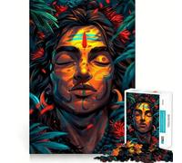 Shiva Meditation Jigsaw 1000 Pieces for Teenagers Logic Boost Toy Calming Play Premium Edge Art Collectible 38x26cm