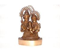Shiva Parvati Ganesh Idol Shiv Parivar Murti Statue Sculpture - Hindu Lord Shiva Idols Family Sitting On Nandi Showpiece Figurine for Home Office Temple Mandir