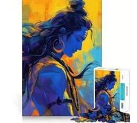 Shiva The Dreamer 1000 Pieces Jigsaws Adults Puzzles Gifts Brain Workout Toy Relaxed Mind Art Assembly Memorable Gift 38x26cm
