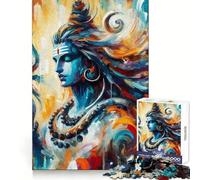 Shiva The Hindu God 1000 Pieces Jigsaw Puzzles for Adults Think Smart Toy Quiet Fun Accurate Cut 38x52cm
