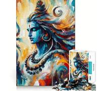 Shiva The Hindu God Jigsaw Puzzle for Teenagers 1000 Pieces Brain Skill Home Activity Exact Edge Festive Gift 50x75cm