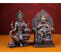SHIVAJI ARTS Kuber Lakshmi Statue, 18.5 CM - Lord Kuber and Goddess Lakshmi Idol