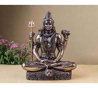 SHIVAJI ARTS Shiva Statue, 21 CM Bonded Bronze Meditating Lord Shiva Idol, Shiv, Siva, Adiyogi. Hindu god of Yoga,Dance,Arts,Meditation,Time & Destruction.