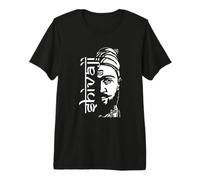 Shivaji Maharaj The Maratha King Marathi Design Premium T-Shirt