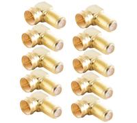 Shiverpeaks BS15-301714 BS15 F Adapter Angled Gold-Plated 4 Pack
