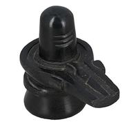Shivling Black Stone Shiva Lingam Idol 2.5"inch | Home Decor Handmade Hindu God Shiva Lingam Statue for Pooja, Stone Carving, Portable Size for Travel Shivalingam Religious Spiritual gift Home Temple
