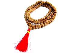 SHIVOHAM 7 Mukhi Rudraksha Mala 108+1 Beads Certified (30 cm Length Approx)
