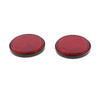 Shiwaki 2 Pack 2 inch 55mm Round Reflector for Motorcycle ATV Dirt Bikes Universal - Red