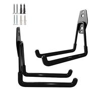 Shiwaki 2 pcs Garage Storage Utility Hooks Garage Tool Organizer Medium square Metal rubber Mount Hooks