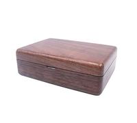 Shiwaki 4.7"x3.1"x1.6" Black Walnut Solid Wood Small Jewelry Storage Box Case For Rings Stud Earrings Necklace Cufflinks