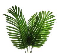 Shiwaki 5PCS Artificial Plants Leaves Decorations Fake Large Tropical Palm Tree Imitation Ferns Plants for Home Kitchen Party Flower Arrangement Wedding Decorations