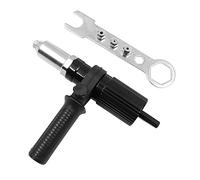 Shiwaki Electric Rivet Gun Adapter Chunk Head Connector with Non-Slip Handle Professional Hand Tools Set Drill Joint Adapter Nut Riveting Riveter Insert Rivet Attachment