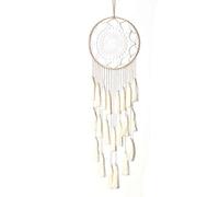 Shiwaki Macrame Dream Catchers for Bedroom Tassel Wall Hanging Handmade Dreamcatchers Home Decor with Ornament Craft Blessing Gift(White)