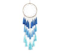Shiwaki Macrame Dream Catchers for Bedroom Tassel Wall Hanging Handmade Dreamcatchers Home Decor with Ornament Craft Blessing Gift(Blue)