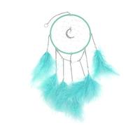 Shiwaki Moonlight Feather Dream Catcher, Handmade Dream Catchers for Bedroom Wall Hanging Home Decor Ornaments Craft Car ornaments(Green)