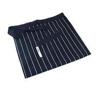 Shiwaki Stylish Waist Aprons With Pockets, Lightweight Chef Apron,Plus Size Half Apron for Cooking, Baking, BBQ and Serving - Plaid Stripe Black