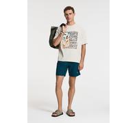 Shiwi Jay Oversized T-shirt Flower Block Beige size M | Print T-Shirts Outlet | Men | Brown M