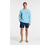 Shiwi Kyle Relaxed Fit Sweat Sketched Island Blue Sky size M | Sweaters Outlet | Men | Blue M