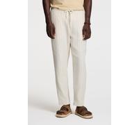 Shiwi Lenny Linen Trousers Yarn Dye Stripes Beige Sand Stripes size L | Pants Outlet | Men | White L