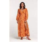 Shiwi Nairobi Dress Artsy Leaves Fresh Apricot Orange size XS | Maxi Dresses Outlet | Women | Orange XS