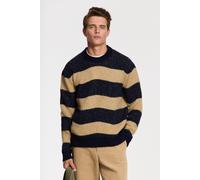 Shiwi Pike Relaxed Fit Wave Pullover Blue Clay Wave size M | Sweaters Outlet | Men | Blue M