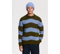 Shiwi Pike Relaxed Fit Wave Pullover Green Blue Wave size M | Sweaters Outlet | Men | Green M