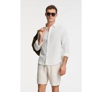 Shiwi Rick Linen Long Sleeve Shirt Solid White size S | Formal Shirts Outlet | Men | White S