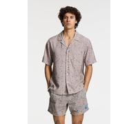 Shiwi Vic Short Sleeve Shirt Geo Storm Beige Geo Storm size L | Casual Shirts Outlet | Men | Brown L