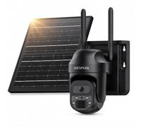 SHIWOJIA 3G/4G LTE Wireless Outdoor Surveillance Camera, 4G Solar Camera with Sim Card, PIR Human Detection and Custom Zone Alarms, IP66 Waterproof, Black