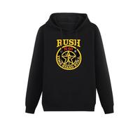 SHIWUNANFANG Best Rock Rush Band Long Sleeve Hoody With Pocket Sweatershirt, Hooded Man Long Sleeve Hoody With Pocket Sweatershirt, Hooded Black XL