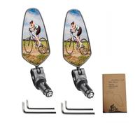 ShiWuYou 2 Pcs Bike Mirrors, Handlebar Bicycle Mirror, Reusable Safe Cycling Rear Vision Mirrors for Motorcycle, Electric, Mountain