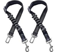 Shixiaodan 2x black car, UK dog car seat belt, dog seat belt clip, towing rope