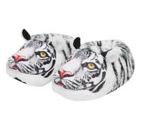 SHIXIAOSHU Women's Animal Cotton Shoes, White Tiger, Women's, 4/7 UK, Medium, Whimsical, Cartoon, Christmas, Winter, Flat Heel, Closed Toe, Home Slipper