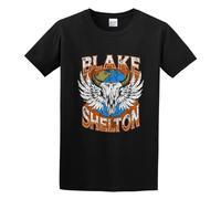 SHIXUED Men's Blake Shelton Logo T-Shirt Black S