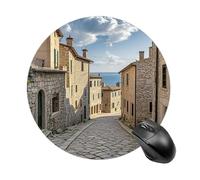Shiyan House Mousepad Round Anti-Slip Waterproof Rubber Base Mice Mat Cute Mousepad for Work Office Home Gaming Laptop Men Women Small Size 7.8 X 7.8 Inches