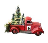 SHIYAN Red Farm Truck Centerpiece with Christmas Trees for Home Decor
