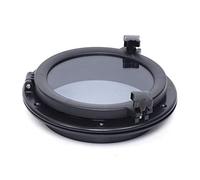 Shiyinge 21.5cm Boat Yacht Round Porthole Opening Window Ship's Nautical Window Tempered Glass Thickness 4mm Wall or Ceiling Mount Black for boats yachts caravans and industrial vehicles etc