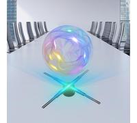 Shiyinge 52x52cm LED Hologram Fan Projector with Remote 160° 3D Hologram Advertising Display Fan Support Format MP4/JPG Resolution Ratio 1600x552 For Display Brand Signs Animations Activities Etc