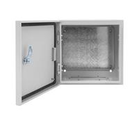 Shiyinge Lockable Outdoor Electrical Box With 1x Keys and 2x Electrical Tapes Cold-rolled Steel Grey Plate Thickness 1mm IP50-55 for protecting electrical equipment and circuits (40x40x15cm)