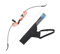 Shiyinge Recurve Bow Set With 12 Arrows Bow Handle 44cm, String 130cm, Piece 60.5cm, Total Length 138cm For Beginners To Practice Archery And Hunting Skills In Archery Gyms Sports Halls Etc