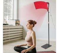 Shiyinge Red Light Treatment Device Infrared Lamp with Stand and Timer LED Red Light Heat Lamp Panel 24x39cm Height 180cm for Promote Blood Circulation Enhance Metabolism Improve Cellular Vitality