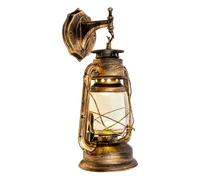 Shiyinge Vintage Rustic Outdoor Wall Sconce Lantern Lamp Retro Antique Light Fixture E27 Garden Path for Lighting but Also beautifying The Environment Enhancing The Overall Atmosphere (Brass)