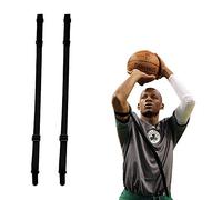 shiyode Basketball Shooting Aid Straight Shooter Strap 2 Pieces Training Posture Belts Correction Auxiliary Equipment Keeps Elbow in and Follows Thru Straight for Kids and Youth Player - Black