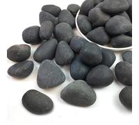 SHIZWU 20-40mm 4.5kg Black Natural Garden Pebbles for Outdoor Landscaping