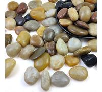 SHIZWU 20-40mm 4.5kg Mixed Polished Pebbles for Plant Pots and Indoor Decor