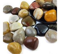 SHIZWU Garden Pebbles 40-60mm, 1.8kg High Polished Decorative Stones for Plants, Vases, Aquascaping and Indoor Outdoor Decor