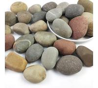 SHIZWU Pebbles, 40-60mm 4.5kg Decorative Stones for Plant Pots, Fish Tank, Driveway and Landscaping (Mixed)